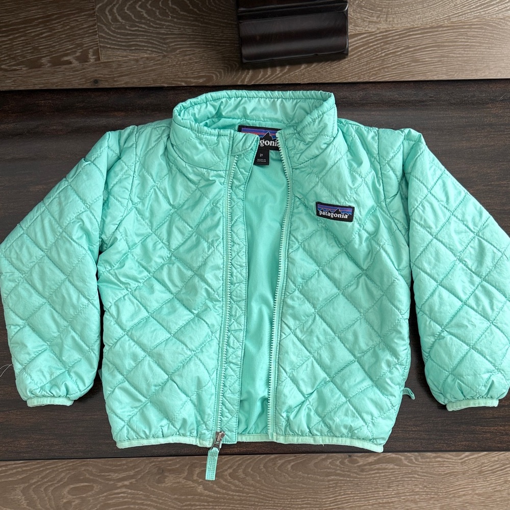 Patagonia Light Green Quilted Jacket